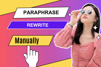 manually rewrite, paraphrase and edit your content