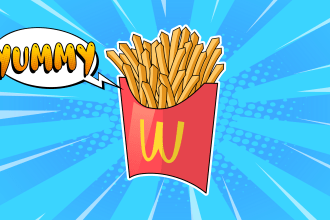 draw food in retro pop art roy lichtenstein style