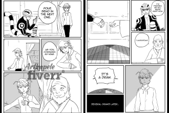 draw fantastic manga anime from script concept with my style