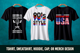 draw trendy custom graphics tshirts and merchandise designs