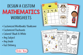 design custom maths worksheets for you