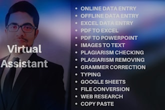 be your VA for data entry and web researcher