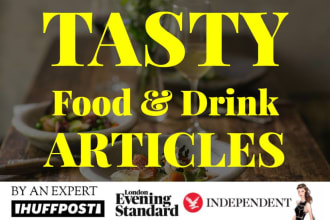 write you a delectable food and drink article or blog post