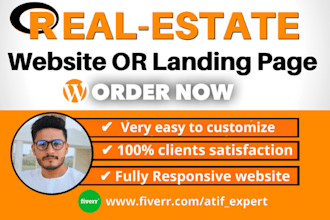 build a real estate investor landing page or website