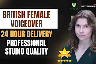record professional female british voice overs