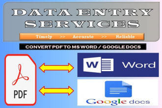 convert PDF to microsoft word, google docs