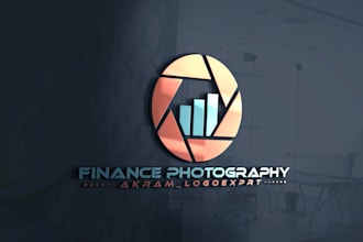 design unique modern photography and drone photography logo