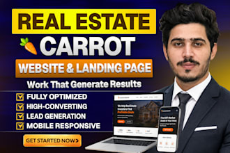 build a fully optimized real estate investor carrot website for lead generation