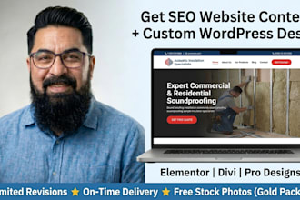 write SEO website copy and design elementor wordpress website