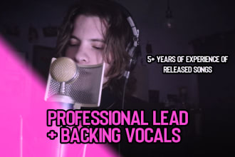 be your professional male singer