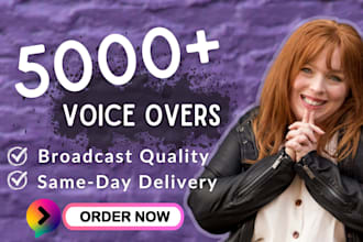 record an american female voice over for elearning