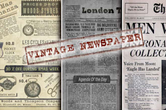 design retro vintage newspaper designs