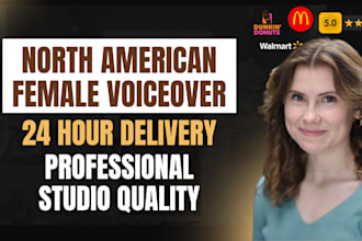 record professional female adult voice overs