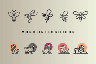 make monoline logo icon