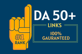 make 50 backlinks on da 50 plus sites to rank on 1 page