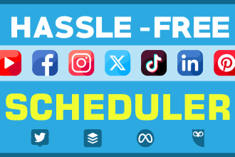 schedule posts tiktok, fb, insta, twitter, yt and linkedin