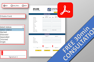 create a professional fillable PDF form