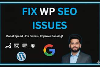 fix wordpress SEO issues, setup rankmath or yoast optimization