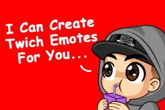 create chibi twitch emotes, custom, unique emote