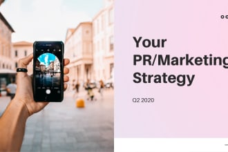 write a PR and marketing strategy for your business