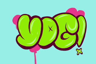create an amazing slime bubble graffiti type for you