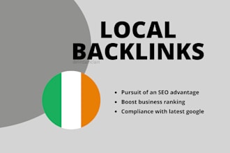 get high da ireland local backlinks for your website