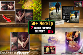 place your design to mock up of book, tshirt, bags, hoodie