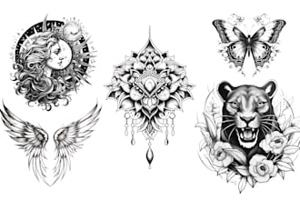 Hot Deals!  create unique custom tattoo design with ai