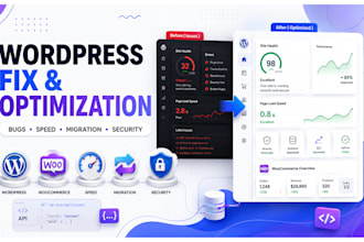 fix wordpress issues, woocommerce errors and optimize website speed
