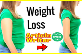 do SEO article writing on weight loss and health