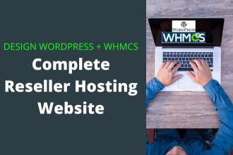 design hosting website in wordpress and whmcs configuration