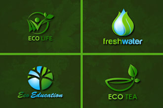 create eco organic  herbal natural environment logo