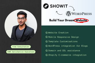 design or customize your showit website as professional