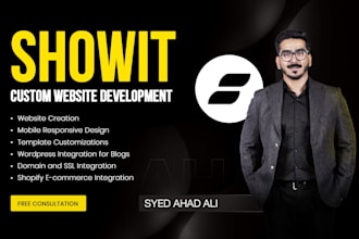 design or customize your showit website as professional