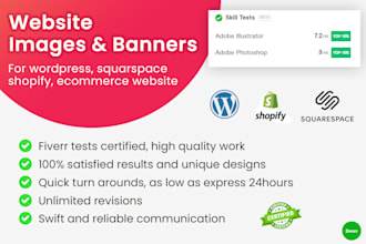 design wordpress,shopify website images, banners