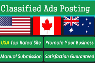 do high quality classified ads posting usa, uk, canada