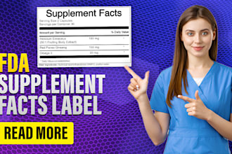 create your supplement facts label