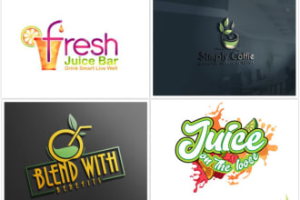 design interesting juice bar and coffee shop logo
