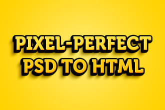 convert your PSD layout to html website or landing page