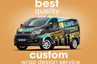 do a vehicle wrap design for van car truck trailer