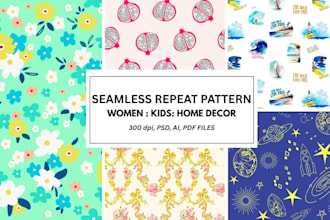 design kids cute seamless repeat patterns for textile
