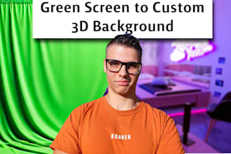 make custom 3d backgrounds for streamers and videos