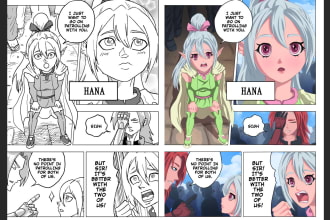 color your manga,comic panels