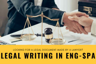 write legal documents in english or spanish
