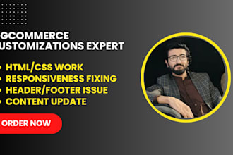 customize and fix bigcommerce design css and responsive issues