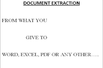 type your scanned document or picture into word or any other format