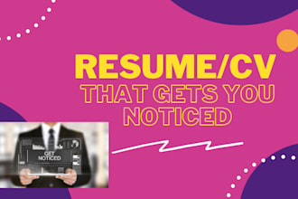 create a sales focused resume or CV