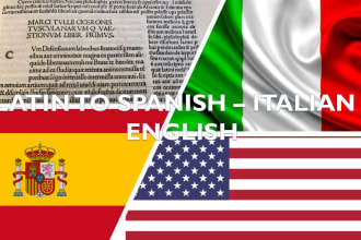 translate from latin to spanish and english