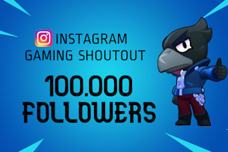 give cheap instagram shoutout on 100k gaming page