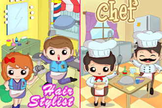 draw a cute character cartoon illustration